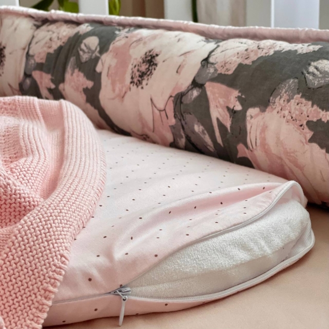 Protectie somn – Baby Nest patut bebe Flowers pastel